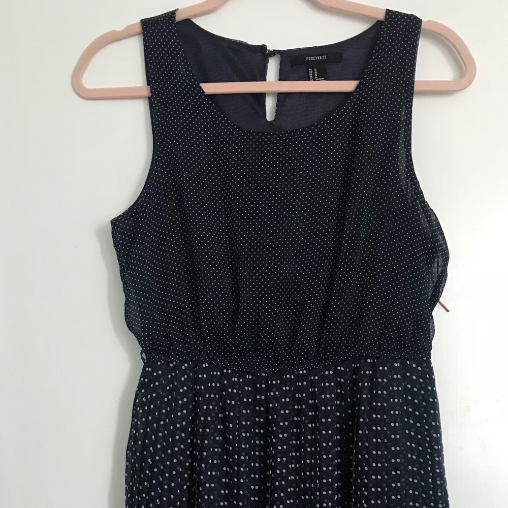 Forever 21 blue polka dot dress